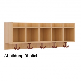 Garderobenablage für die Kunststoffboxen 85011, 6 Plätze 